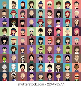 Collection of avatars1  ( 81 Man and woman Characters )