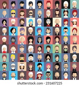 Collection of avatars4  ( 81 Man and woman Characters )