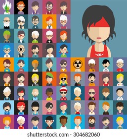 Collection of avatars6  ( 65 Man and woman Characters )