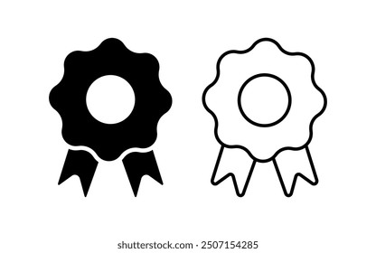 Collection of Award or Certificate icon vector Illustration. Education Symbol
