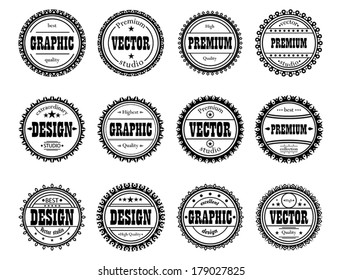 Collection award stamp for design, vector and craphic studios
