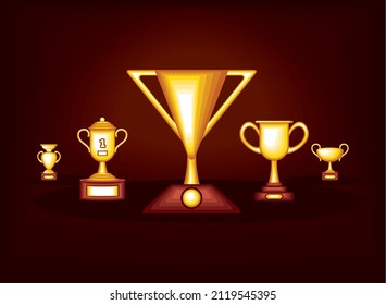 collection awards trophy cups design