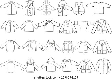 collection of baby shirt clothes design template