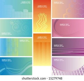 Fondo de la colección para tarjetas de visita