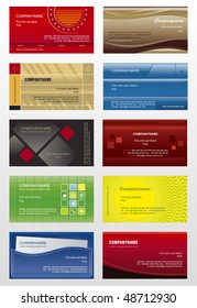 Collection background for business cards