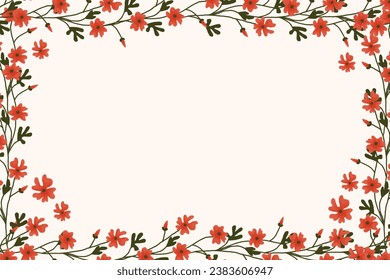 Collection of background designs for flower arrangements, maroon green leaves and flower illustrations