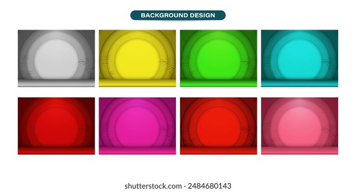 Colección de diseños de fondo con varios colores para presentaciones de productos