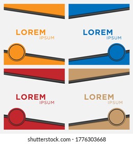a collection of background frame design templates, with colorful designs