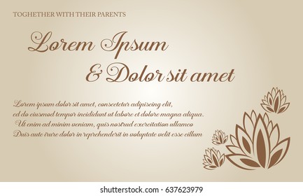 Collection background invitation card for wedding