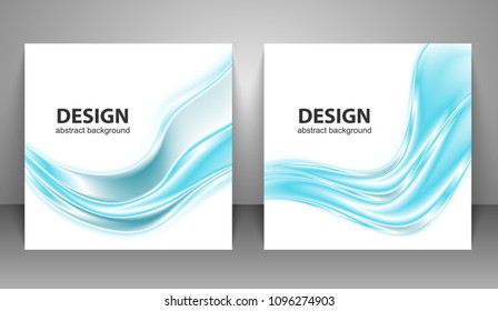 Collection backgrounds. Abstract wave background. Vector illustration.