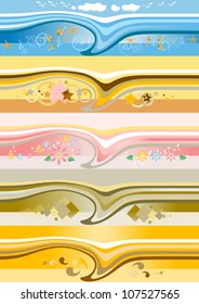 Collection of backgrounds for banner with different themes