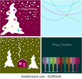 Collection backgrounds for new year and for Christmas