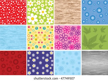 Collection of backgrounds. Vector.