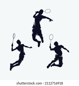 Collection Of Badminton Smash Logo Designs - Shutterstock ID 2112716918