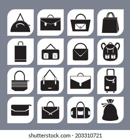 Collection of bags.Vector. EPS-10 (non transparent elements, non gradient)