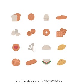 COLLECTION OF BAKERY FLAT ICONS