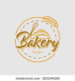 A collection of bakery logo design template