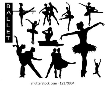 A collection of ballet silhouettes - Check out my portfolio for other collections.