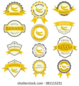 Collection of banana labels