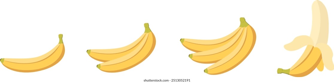 coleção de ilustrações de vetor de banana
