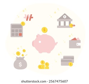 A collection of banking and finance icons
