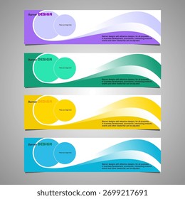Una colección de Plantillas de diseño de fondo de Anuncio para publicidad de Web. Ilustraciones vectoriales con espacio para agregar Imágenes.
