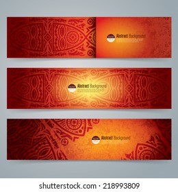 Collection banner design, African art background, vector illustration.