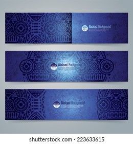 Collection banner design, African art background, vector illustration.