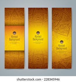 Collection banner design, African art background, vector illustration.