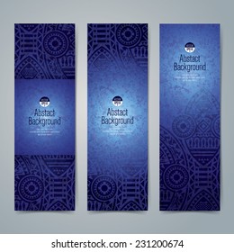 Collection banner design, African art background, vector illustration.