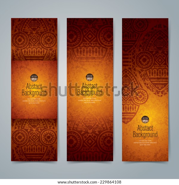 Collection Banner Design African Art Background Stock Vector (Royalty ...