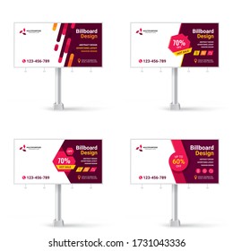 Collection of banner design, creative set of Billboard design for street advertising, modern graphic design, flat style, vector