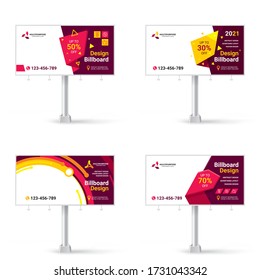 Collection of banner design, creative set of Billboard design for street advertising, modern graphic design, flat style, vector