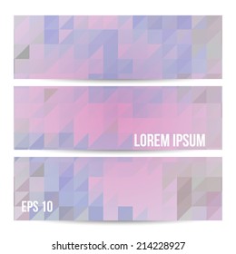 Collection banner design with square, colorful background, vector illustration