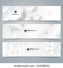 Collection banner design, white background, vector illustration.