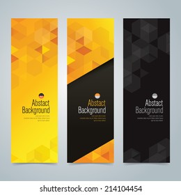 Collection Banner Design, Yellow And Black Background, Vector Illustration.