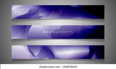 collection of banner sets. background gradient irregular blue waves. vector illustration of eps 10