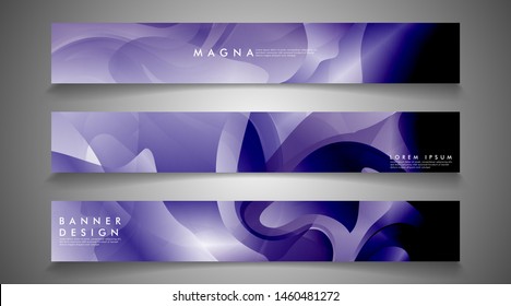 collection of banner sets. background gradient irregular blue waves. vector illustration of eps 10