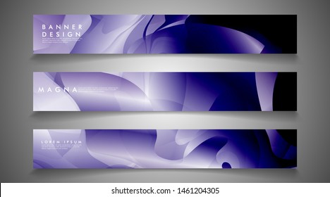 collection of banner sets. background gradient irregular blue waves. vector illustration of eps 10