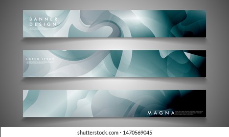 collection of banner sets. irregular background wave gradient. Vector illustration of EPS 10