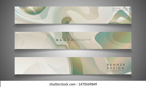 collection of banner sets. irregular background wave gradient. Vector illustration of EPS 10