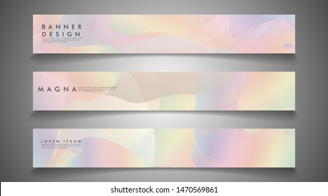 collection of banner sets. irregular background wave gradient. Vector illustration of EPS 10