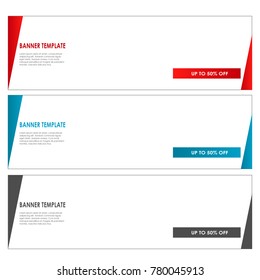 collection of banner template vector set up to 50% off isolated on white background