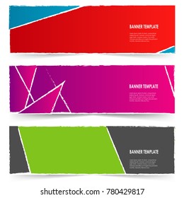 collection of banner template web set isolated background vector