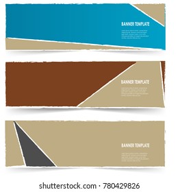 collection of banner template web set isolated background vector