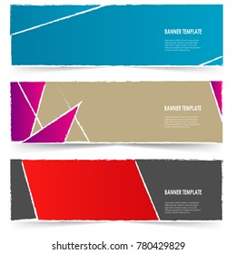 collection of banner template web set isolated background vector