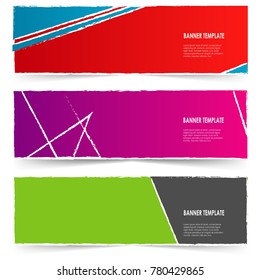 collection of banner template web set isolated background vector