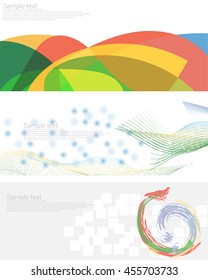 Collection banner templates  abstract design