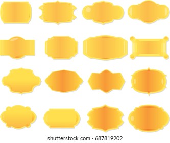 Collection banner for text and message isolated white background
