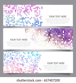 Colección de banners con diseños abstractos